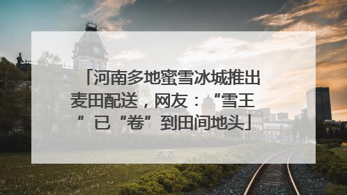 河南多地蜜雪冰城推出麦田配送，网友：“雪王”已“卷”到田间地头