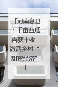 河南息县：千亩西瓜喜获丰收 激活乡村“甜蜜经济”