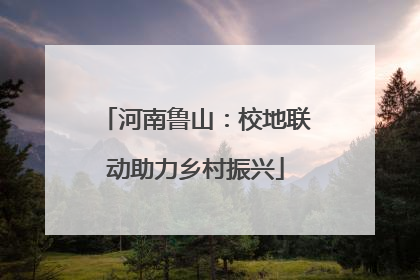 河南鲁山：校地联动助力乡村振兴