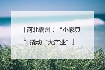 河北霸州：“小家具”撬动“大产业”
