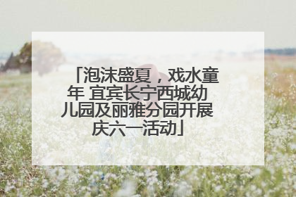 泡沫盛夏，戏水童年 宜宾长宁西城幼儿园及丽雅分园开展庆六一活动