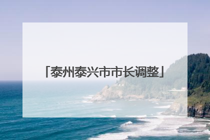 泰州泰兴市市长调整