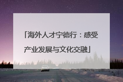 海外人才宁德行：感受产业发展与文化交融