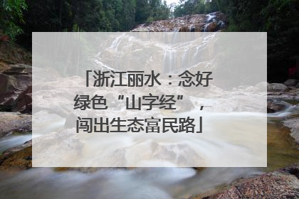 浙江丽水：念好绿色“山字经”，闯出生态富民路