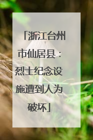 浙江台州市仙居县：烈士纪念设施遭到人为破坏