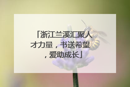 浙江兰溪汇聚人才力量，书送希望，爱助成长