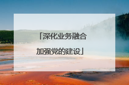 深化业务融合 加强党的建设