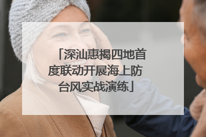 深汕惠揭四地首度联动开展海上防台风实战演练