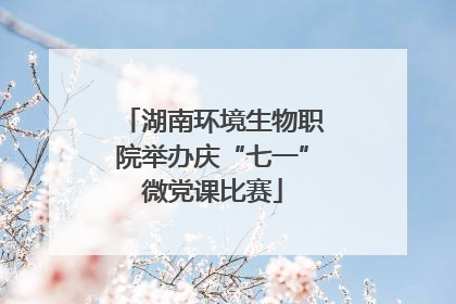 湖南环境生物职院举办庆“七一”微党课比赛
