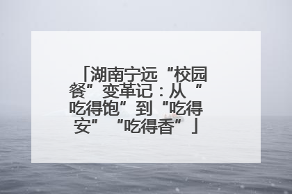 湖南宁远“校园餐”变革记：从“吃得饱”到“吃得安”“吃得香”