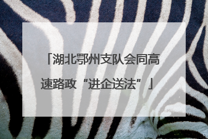 湖北鄂州支队会同高速路政“进企送法”