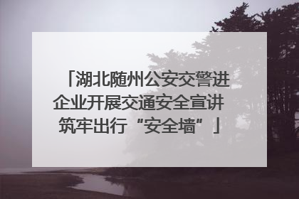 湖北随州公安交警进企业开展交通安全宣讲筑牢出行“安全墙”