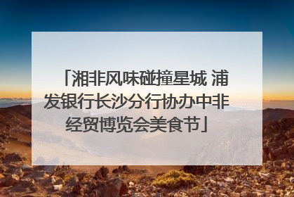 湘非风味碰撞星城 浦发银行长沙分行协办中非经贸博览会美食节