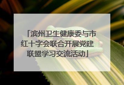 滨州卫生健康委与市红十字会联合开展党建联盟学习交流活动