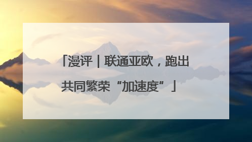 漫评｜联通亚欧，跑出共同繁荣“加速度”