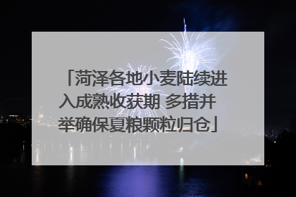 菏泽各地小麦陆续进入成熟收获期 多措并举确保夏粮颗粒归仓