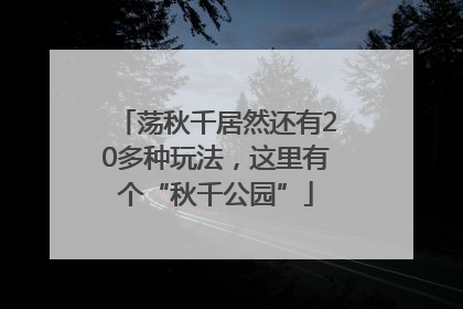 荡秋千居然还有20多种玩法，这里有个“秋千公园”