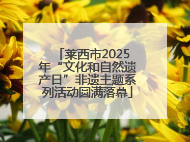 莱西市2025年“文化和自然遗产日”非遗主题系列活动圆满落幕