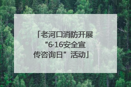 老河口消防开展“6·16安全宣传咨询日”活动