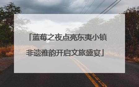 蓝莓之夜点亮东夷小镇 非遗雅韵开启文旅盛宴