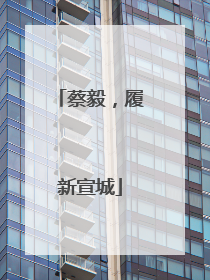 蔡毅，履新宣城