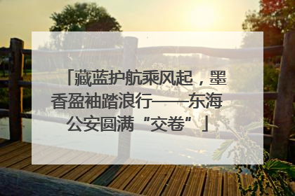 藏蓝护航乘风起，墨香盈袖踏浪行——东海公安圆满“交卷”