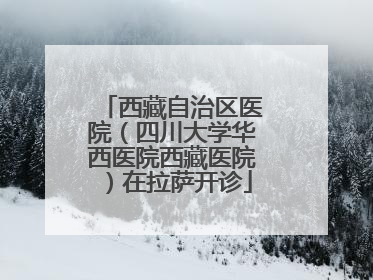 西藏自治区医院（四川大学华西医院西藏医院）在拉萨开诊