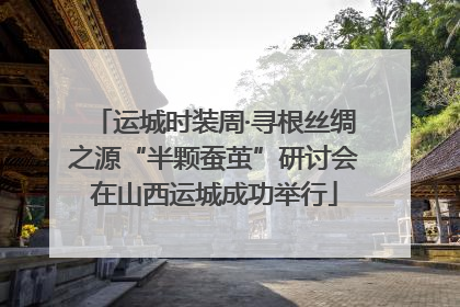 运城时装周·寻根丝绸之源“半颗蚕茧”研讨会在山西运城成功举行