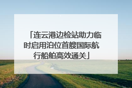 连云港边检站助力临时启用泊位首艘国际航行船舶高效通关