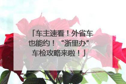 车主速看！外省车也能约！“浙里办”车检攻略来啦！