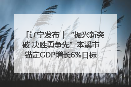辽宁发布｜“振兴新突破 决胜勇争先”本溪市锚定GDP增长6%目标推进十项重点工作