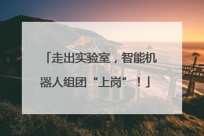 走出实验室，智能机器人组团“上岗”！