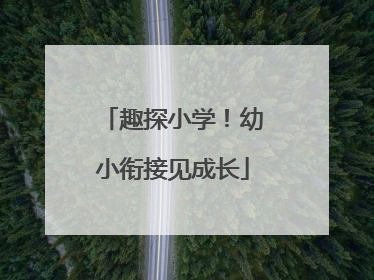 趣探小学！幼小衔接见成长