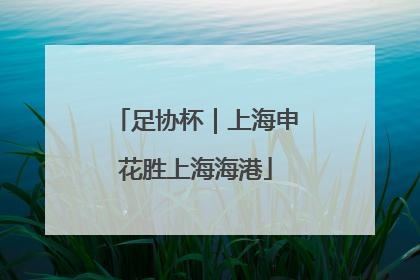 足协杯｜上海申花胜上海海港