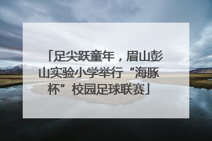 足尖跃童年，眉山彭山实验小学举行“海豚杯”校园足球联赛