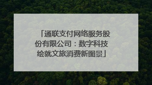通联支付网络服务股份有限公司：数字科技绘就文旅消费新图景