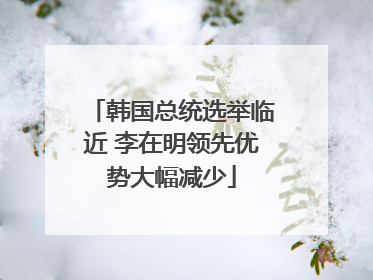 韩国总统选举临近 李在明领先优势大幅减少
