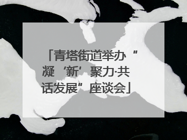 青塔街道举办“凝‘新’聚力·共话发展”座谈会