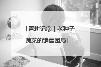 青耕记③｜老种子蔬菜的销售困局