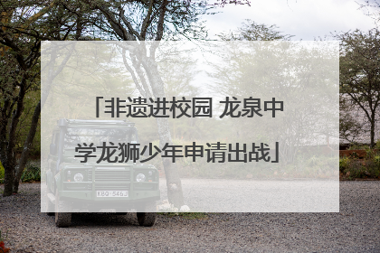 非遗进校园 龙泉中学龙狮少年申请出战
