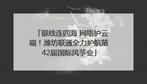 银线连四海 网络护云端！潍坊联通全力护航第42届国际风筝会