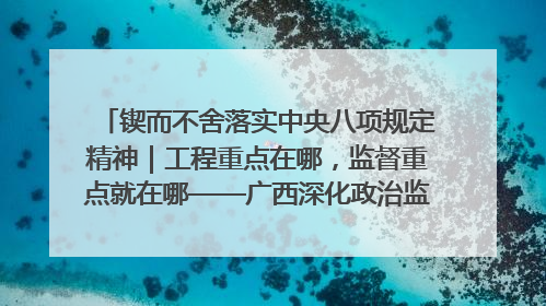 锲而不舍落实中央八项规定精神｜工程重点在哪，监督重点就在哪——广西深化政治监督护航平陆运河建设