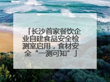 长沙首家餐饮企业自建食品安全检测室启用，食材安全“一测可知”