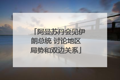阿曼苏丹会见伊朗总统 讨论地区局势和双边关系