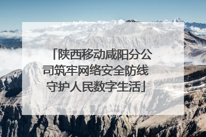 陕西移动咸阳分公司筑牢网络安全防线守护人民数字生活
