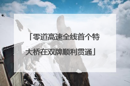 零道高速全线首个特大桥在双牌顺利贯通