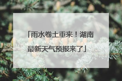 雨水卷土重来！湖南最新天气预报来了