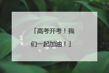 高考开考！我们一起加油！