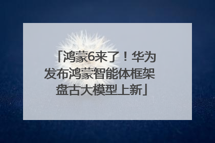 鸿蒙6来了！华为发布鸿蒙智能体框架 盘古大模型上新