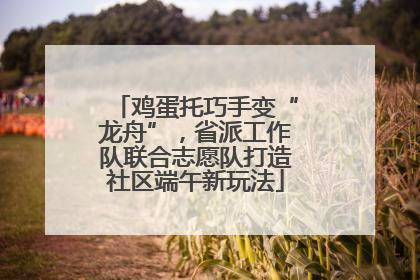 鸡蛋托巧手变“龙舟”，省派工作队联合志愿队打造社区端午新玩法